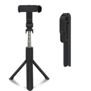 XT09 Live Cell Phone Tripod Selfie Stick Bracket Bluetooth Selfie Stick (Black)