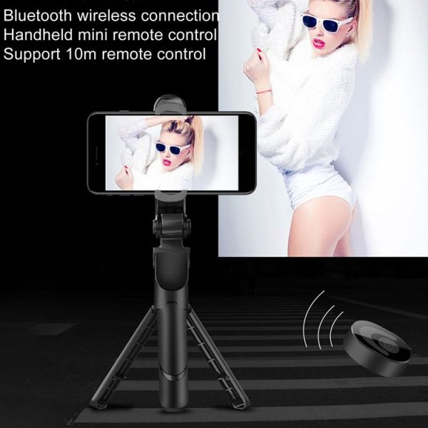 XT09 Live Cell Phone Tripod Selfie Stick Bracket Bluetooth Selfie Stick (Black) - Image 11