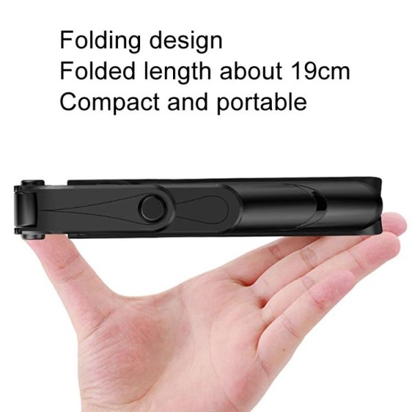 XT09 Live Cell Phone Tripod Selfie Stick Bracket Bluetooth Selfie Stick (Black) - Image 4