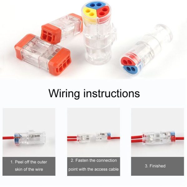 4pcs Direct Insertion Of Quick Terminal Block Wire Connector Clamps, Model: NC-22 - Image 9