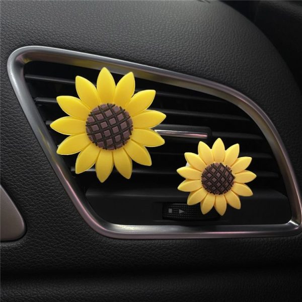 Sunflower Car Air Vent Aromatherapy Decorative Clip, Color: Small Sunflower - Image 2