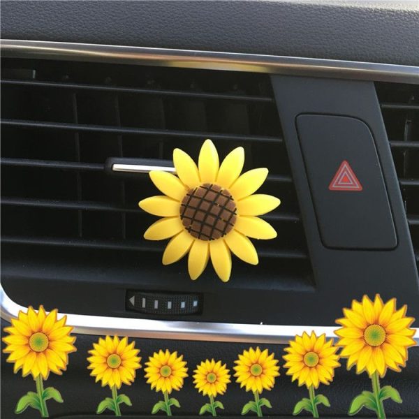 Sunflower Car Air Vent Aromatherapy Decorative Clip, Color: Small Sunflower - Image 6