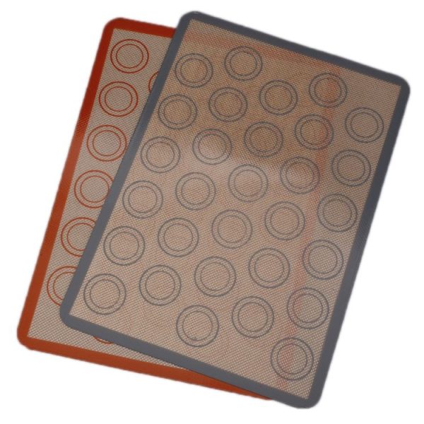 High Temperature Resistant Silicone Baking Mat Macaron Puff Oven Mat (Gray 30 Circle) - Image 2