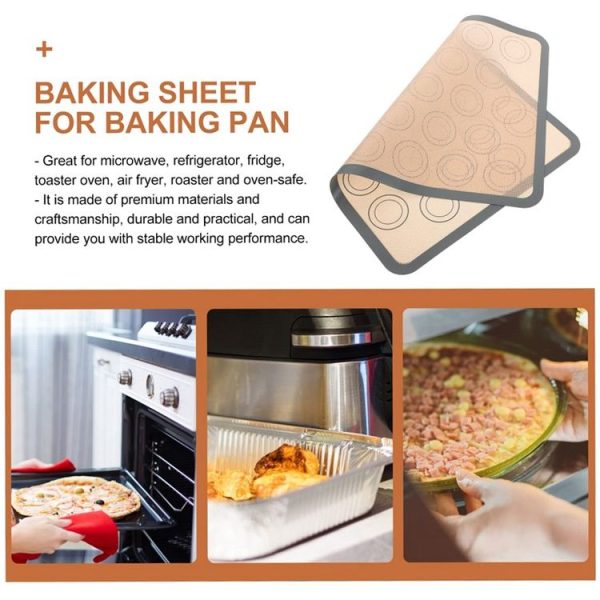 High Temperature Resistant Silicone Baking Mat Macaron Puff Oven Mat (Gray 30 Circle) - Image 4