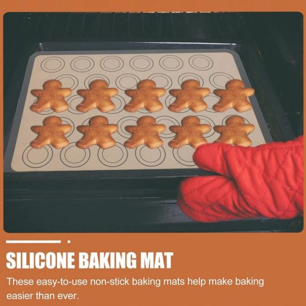 High Temperature Resistant Silicone Baking Mat Macaron Puff Oven Mat (Gray 30 Circle) - Image 5