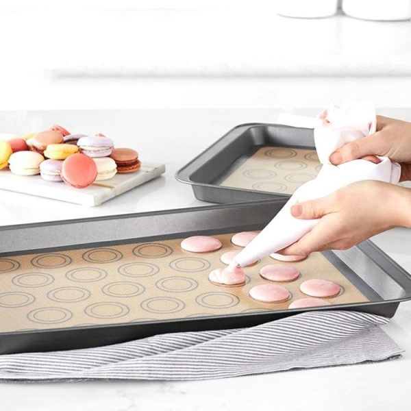High Temperature Resistant Silicone Baking Mat Macaron Puff Oven Mat (Gray 30 Circle) - Image 6