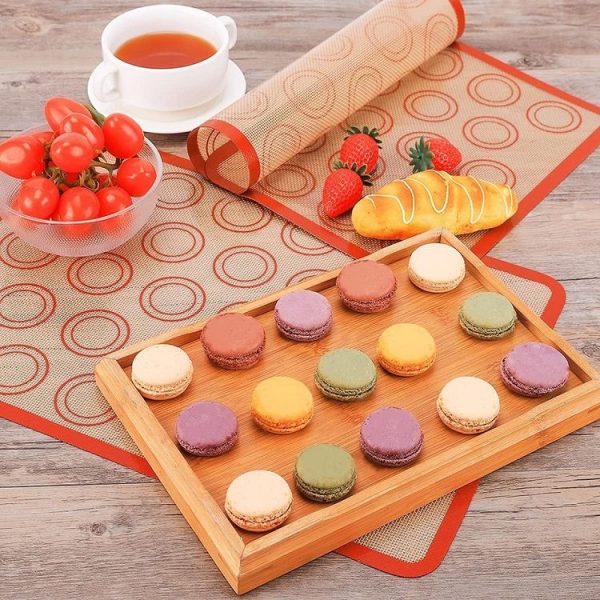 High Temperature Resistant Silicone Baking Mat Macaron Puff Oven Mat (Gray 30 Circle) - Image 7