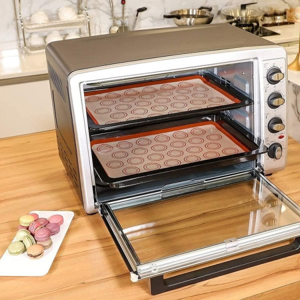 High Temperature Resistant Silicone Baking Mat Macaron Puff Oven Mat (Gray 30 Circle) - Image 8
