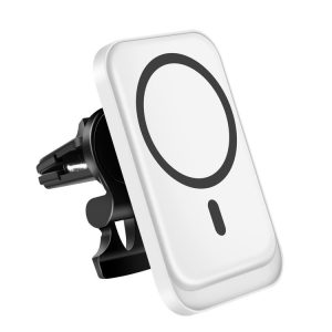 Magsafe Car Air Vent Wireless Charger Cell Phone 15W Fast Charger (White)