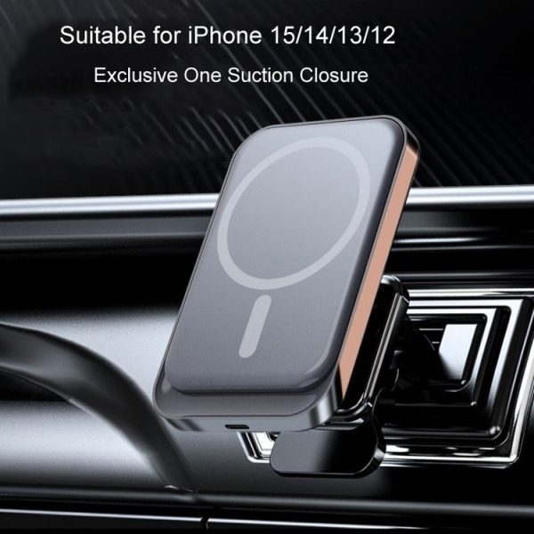 Magsafe Car Air Vent Wireless Charger Cell Phone 15W Fast Charger (White) - Image 11
