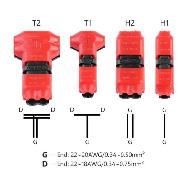 Straight Plug Quick Terminal Block No Strip Multifunctional Wire Connector, Model: H1 - Image 5