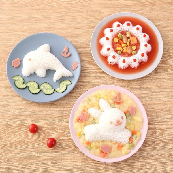 4pcs / Set Rabbit Dolphin Rice Sushi DIY Mold - Image 5