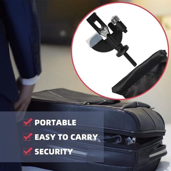 Household Anti-Theft Door Stopper Portable Anti-Pervert Device, Color: Adjustable Black - Image 4