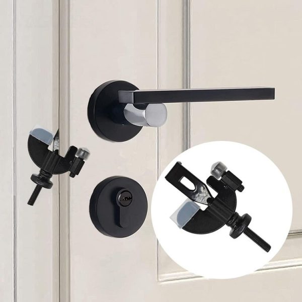 Household Anti-Theft Door Stopper Portable Anti-Pervert Device, Color: Adjustable Black - Image 5