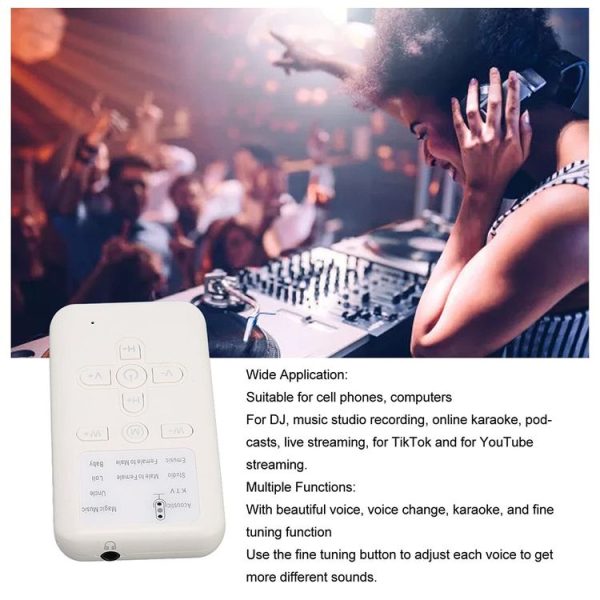 M11 Mini Phone Computer Sound Card Voice Changer Live Karaoke Recording Voice Transformer (English) - Image 4