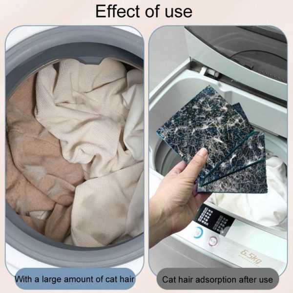 Washing Machine Sticky Hair Remover Cleaning Filter Anti-Sticky Suction Hair Piece (Blue Black) - Image 6