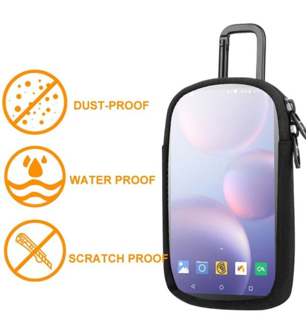 MP3 / MP4 Universal TPU Portable Storage Bag with Hanging Buckle (Black) - Image 4