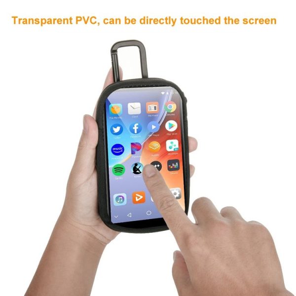 MP3 / MP4 Universal TPU Portable Storage Bag with Hanging Buckle (Black) - Image 5