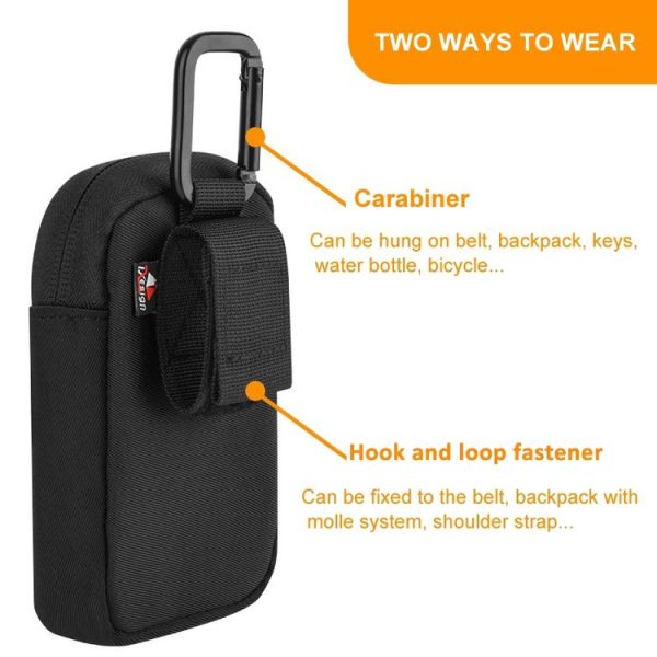 MP3 / MP4 Universal TPU Portable Storage Bag with Hanging Buckle (Black) - Image 6
