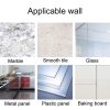 10pcs Toilet Shampoo Shower Gel Hanging Shelf No-Punch Bathroom Shelves (Transparent Patch Model) - Image 3