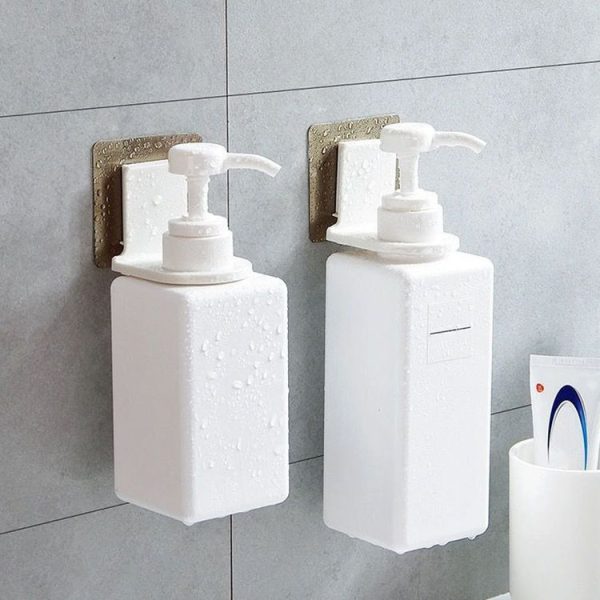 10pcs Toilet Shampoo Shower Gel Hanging Shelf No-Punch Bathroom Shelves (Transparent Patch Model) - Image 5