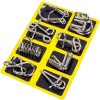 8pcs / Set Intelligence Unlocking Kids Puzzle Nine Links Toys, Style: A Model Yellow