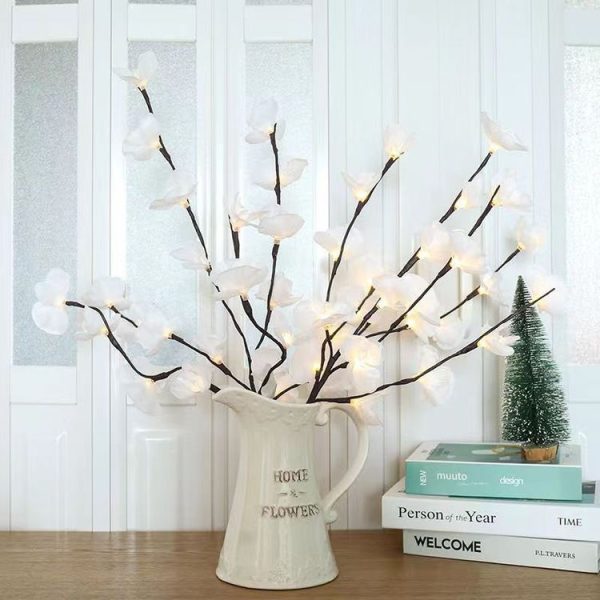Butterfly Orchid Chandelier Room Bedroom Decoration Vase Lamp (White) - Image 2