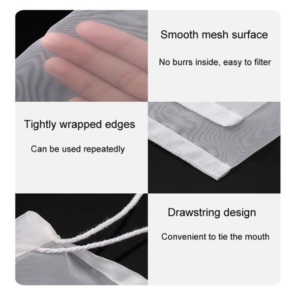 2pcs / Pack Household Soymilk Dregs Filter Bag Juice Filter Mesh Pouch, Specification: 80 Mesh - Image 8