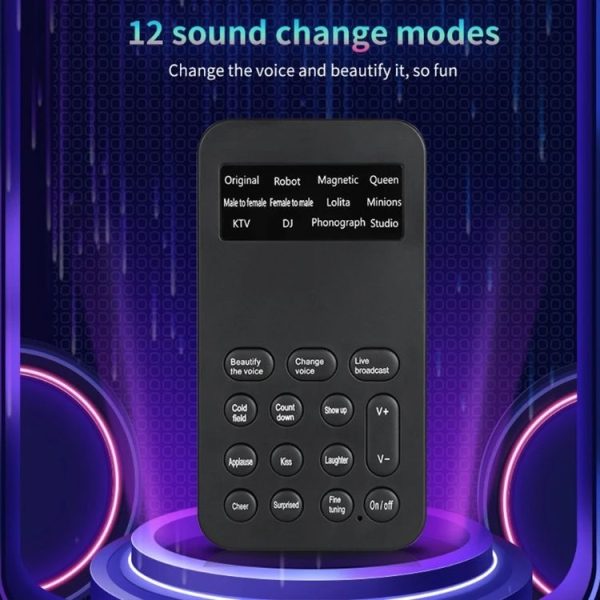 S9 Mobile Phone Computer Live Sound Card Voice Changer Game Karaoke Recording Audio Transformer (English) - Image 6