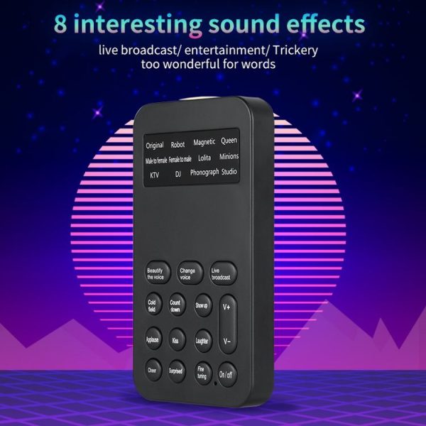 S9 Mobile Phone Computer Live Sound Card Voice Changer Game Karaoke Recording Audio Transformer (English) - Image 7