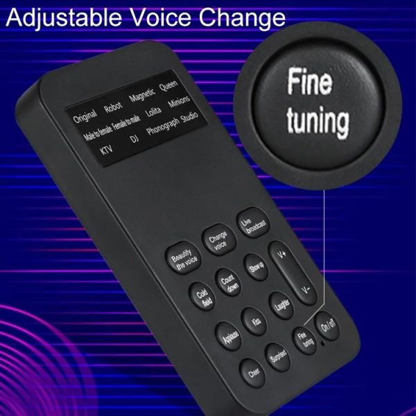 S9 Mobile Phone Computer Live Sound Card Voice Changer Game Karaoke Recording Audio Transformer (English) - Image 9