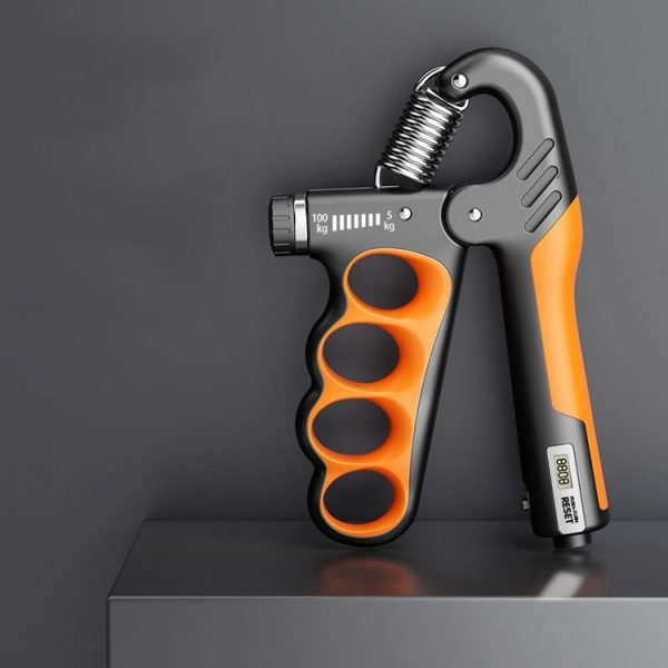 5-100kg Adjustable Hand Grip Strengthener Arm Muscle Exerciser, Spec: Electronic Counter Orange