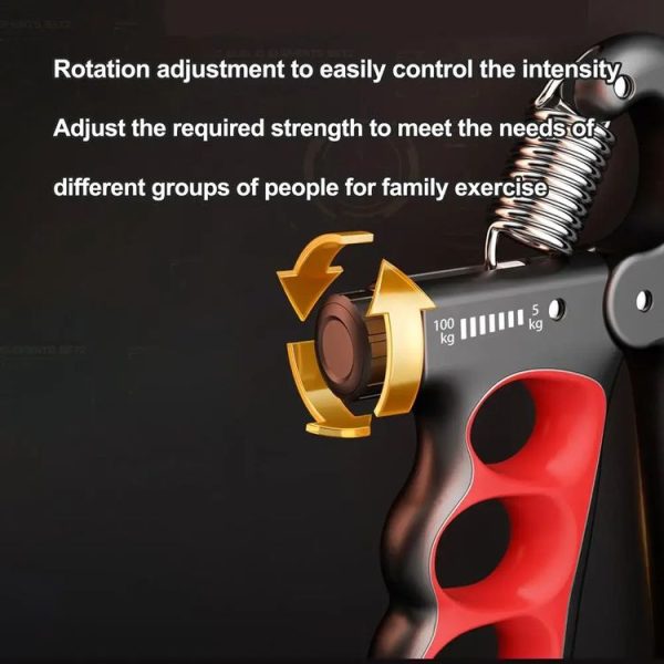 5-100kg Adjustable Hand Grip Strengthener Arm Muscle Exerciser, Spec: Electronic Counter Orange - Image 5