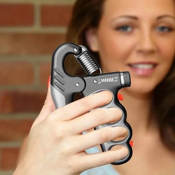5-100kg Adjustable Hand Grip Strengthener Arm Muscle Exerciser, Spec: Electronic Counter Orange - Image 8