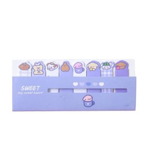 120sheets / Set Kawaii Sticky Tab Note Page Marker Writable and Repositionable File Flags, Spec: Dog