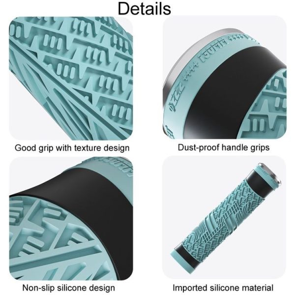 ENLEE E-235151 1pair Silicone Bicycle Covers Mountain Bike Cycling Grips With Handlebar Blocking (Light Green) - Image 8