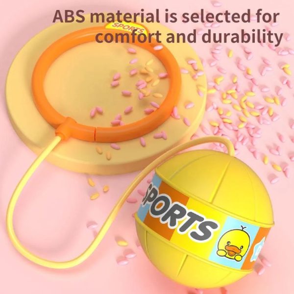 Kids Portable Glowing Ankle Skip Ball One Foot Bouncing Balls, Spec: Standard Version Yellow - Image 4