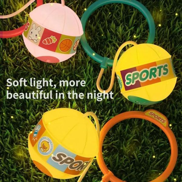 Kids Portable Glowing Ankle Skip Ball One Foot Bouncing Balls, Spec: Standard Version Yellow - Image 6