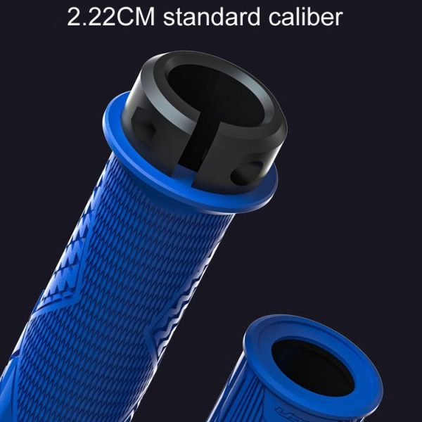 ENLEE 1pair Silicone Bicycle Covers Lockable Cycling Grips With Handlebar Blocking (Blue) - Image 6