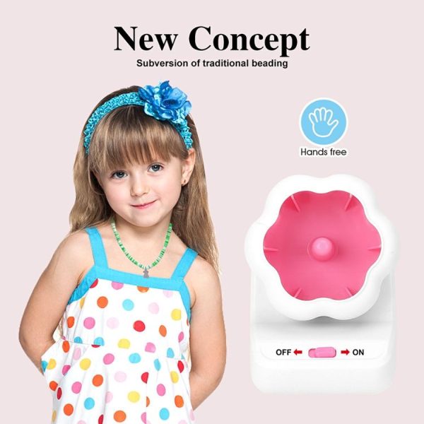 Electric Automatic Beading Machine DIY Handmade Bead Threading Machine Beading Tools Bead Stringer (Pink) - Image 8