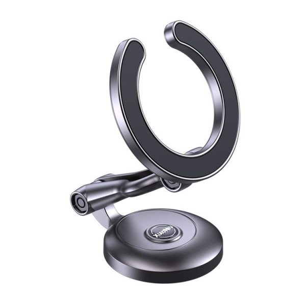 Metal Magsafe Magnetic Mobile Phone Folding Holder (Pearl Black)