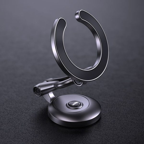 Metal Magsafe Magnetic Mobile Phone Folding Holder (Pearl Black) - Image 2