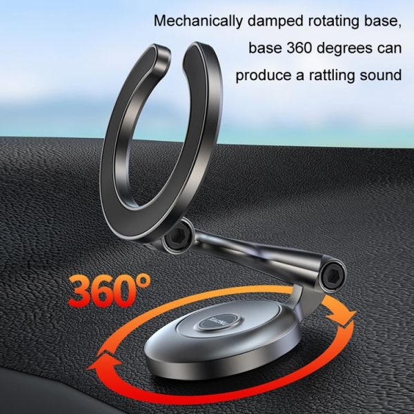 Metal Magsafe Magnetic Mobile Phone Folding Holder (Pearl Black) - Image 6