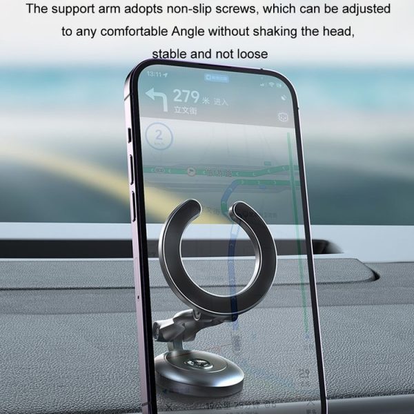 Metal Magsafe Magnetic Mobile Phone Folding Holder (Pearl Black) - Image 7