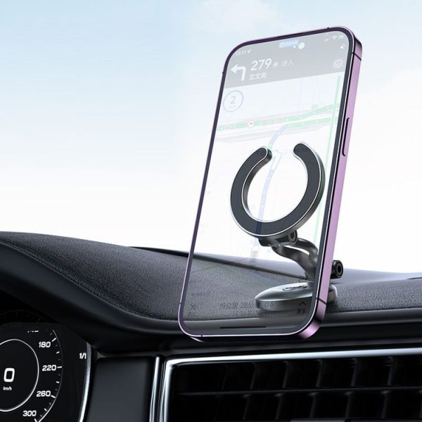 Metal Magsafe Magnetic Mobile Phone Folding Holder (Pearl Black) - Image 8