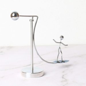 Tall Small Iron Man Desktop Decoration Tumbler Hercules Weight Lifting Balancing Toy, Style: Surfing Prince
