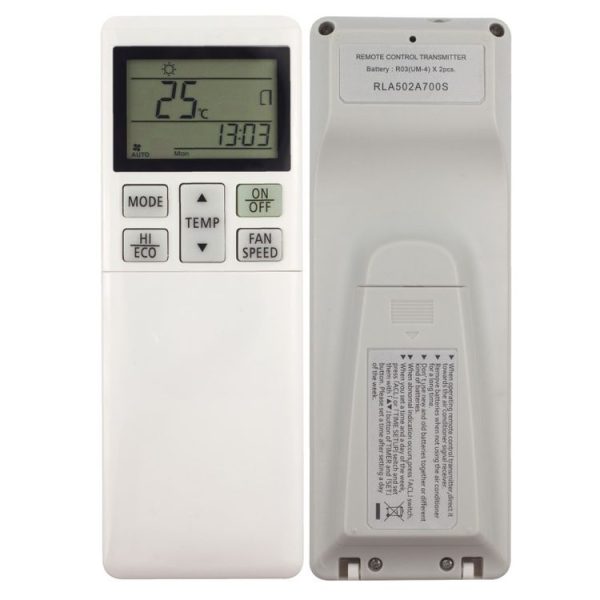 Mitsubishi RLA502A700S Air Conditioner Remote Control Replacement Parts (Cream White)