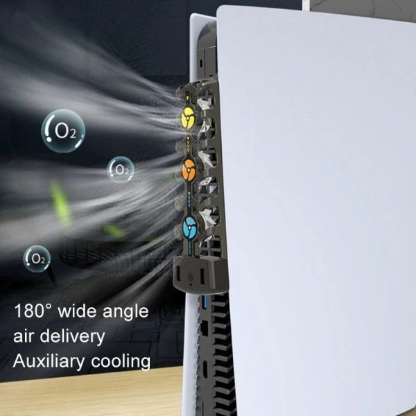 HHC-P5032 For PS5 Host Cooling Fan Hollow Cooling Heat Sink Multi-Color LED Light Three-Speed Cooling Fan Accessories - Image 5