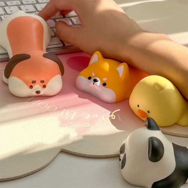 Decompression Memory Foam Mouse Pad Cute Desktop Mouse Wrist Cushion Hand Rest, Pattern: Puppy - Image 3