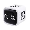 F4 Study Timer Kitchen Cooking Countdown Reminder Multifunctional Digital Alarm Clock (White)